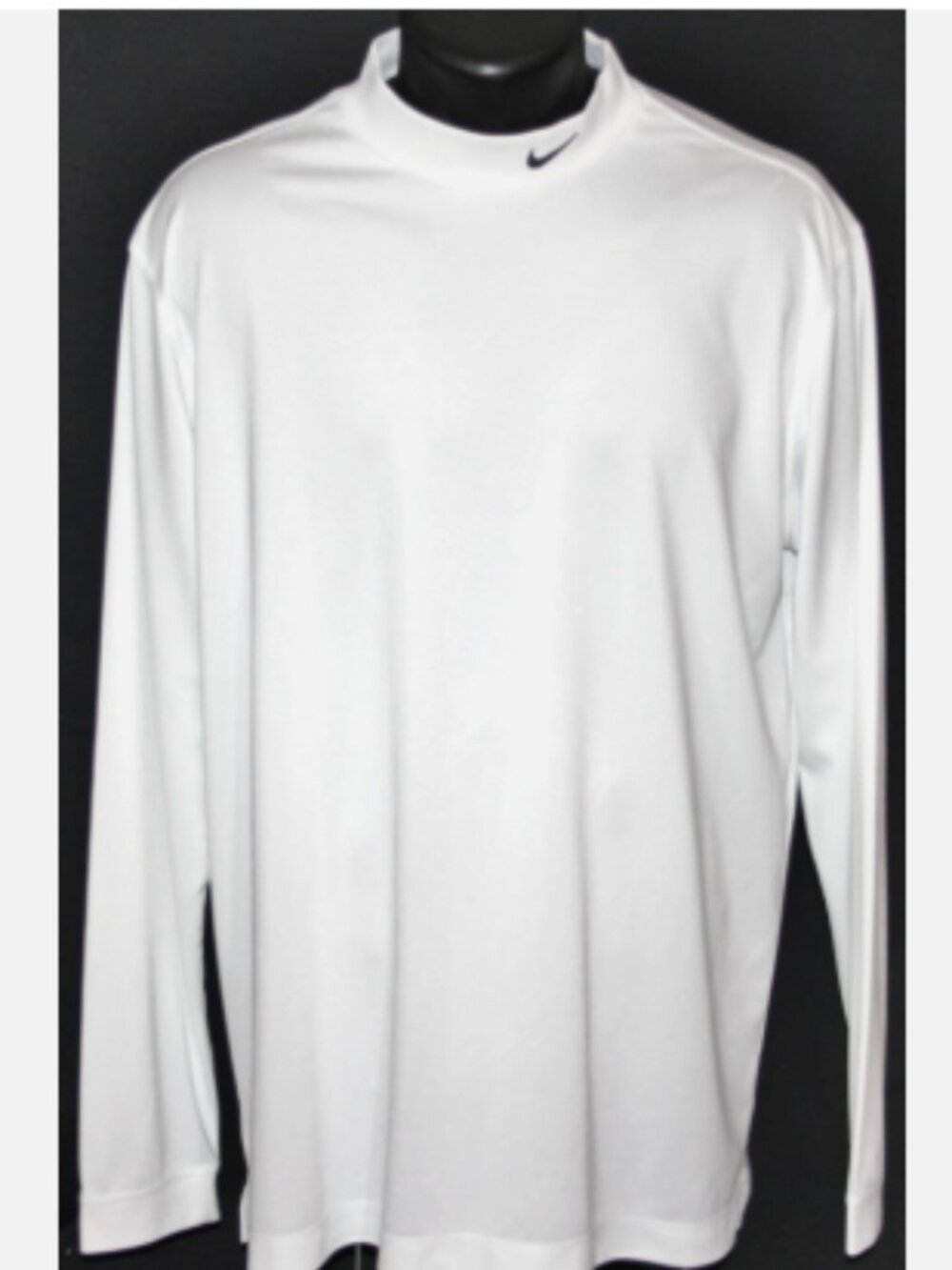 Nike Golf Tour Performance Dri Fit Mock Neck White Long Sleeve